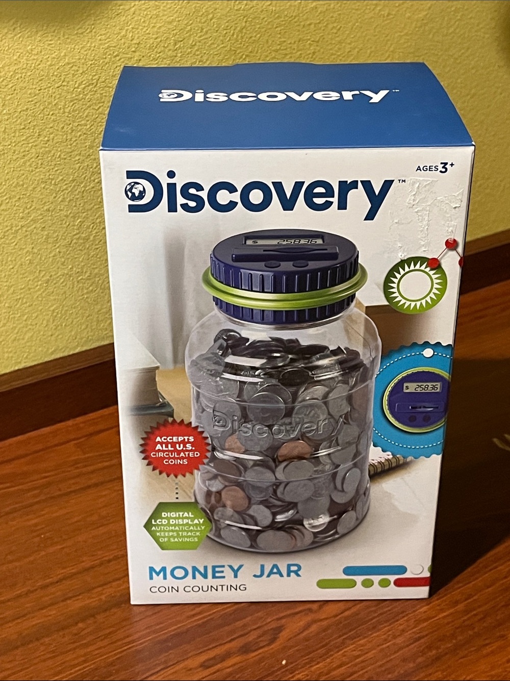 Discovery Kids Digital Coin-Counting Money Jar NEW IN BOX